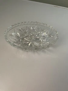 Vintage Retro Crystal Oval Bowl - Picture 1 of 4