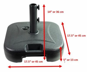 Excellent Quality HDPE Plastic (High Density Polyethene) Black Umbrella Base - Picture 1 of 7