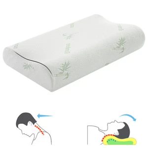 Memory Foam Pillow Ergonomic Cervical Bed Pillow for Neck Shoulder Pain Relief - Picture 1 of 34