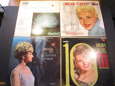 4 female singer LPs,Peggy Lee Dream Street,Brenda Lee, The Fontaine Sisters - Image 1 of 4