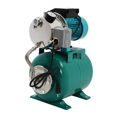 0.75kw 1HP Shallow Well Pump with Pressure Tank, Irrigation Water Pump 3420r/min