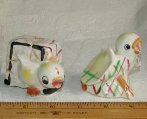SET SHAKER sale e pepe vintage Silly Chicks, figura Giappone, cesto a quadri - Foto 1 di 9