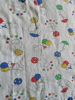 Manta de bebé de algodón globo oso de peluche primario arco iris Carter's vintage EE. UU. Foto 1 de 4