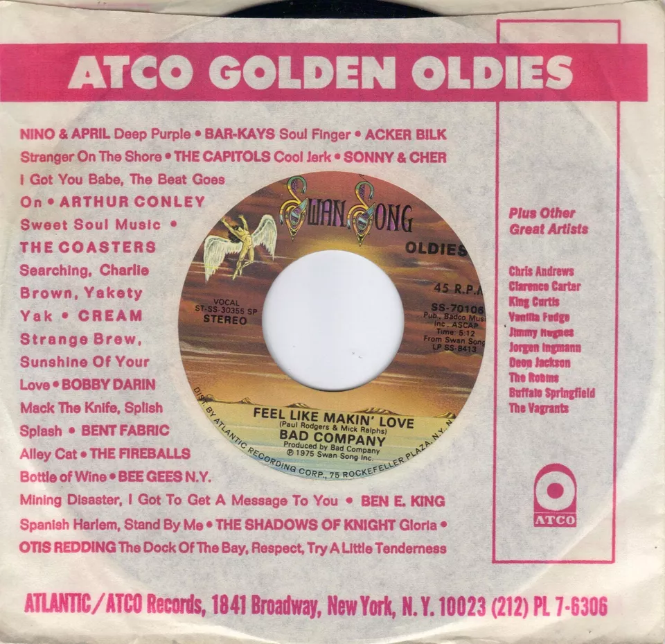 BAD COMPANY  Feel Like Makin' Love / Wild Fire Woman 45 - Image 1 of 1