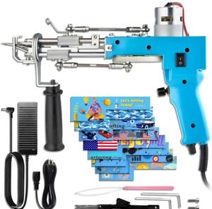Tufting Gun 2 in 1 Cut Pile Loop Pile Rug Gun Machine Starter Rug Kit