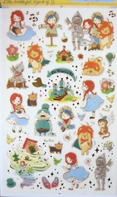 Funny Sticker World The Wizard of Oz Sticker Sheet~KAWAII!! - Image 1 of 2