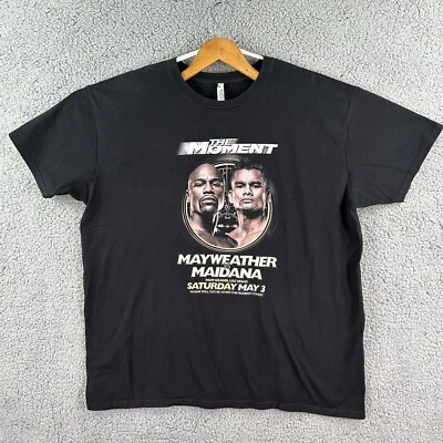 The Moment Mayweather VS Maidana Fight 2014 Mens 2XL Black T-Shirt - Image 1 of 4