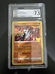 Pokemon Groudon Celebration 17 Holo CGC Graded 7.5 Not PSA Card - Picture 1 of 3