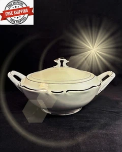 Fine SEYEI China-Vintage Majesty #4976-36oz Covered Serving Bowl w/SilverTrim - Picture 1 of 10
