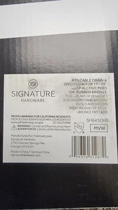 Signature Hardware 22 in. ABS Cable Drain Oil Rubbed Bronze | SH643ORB | 446727 - Picture 1 of 5