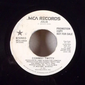 Conway Twitty Julia 7" 45 MCA promo WLP dj M- - Picture 1 of 1