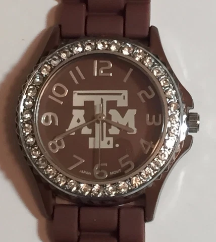 New Texas A&M Aggies Ladies Crystals Watch, Gift for Her Mom Anniversary Cover