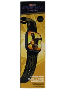 Marvel Spider-Man No Way Home Smart Watch Band Black And Gold Mobyfox New - Zdjęcie 1 z 3