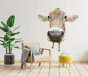 3D Das Vieh Kopf M385 Tier Wallpaper Wandbild Poster Wandaufkleber Zoe - Bild 1 von 6
