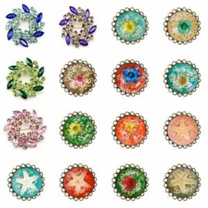 Broche de boda estrás joyería disfraz nupcial prendedor mujer flor perla ramo - Imagen 1 de 48