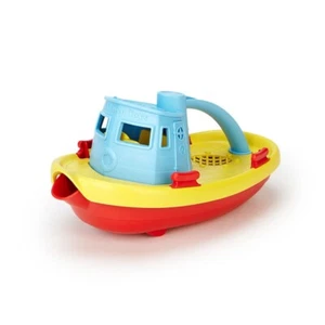 Green Toys Floating Boat Toy Tugboat Babies Safe Kids Hull Fill Spout Pour Pool - Picture 1 of 1