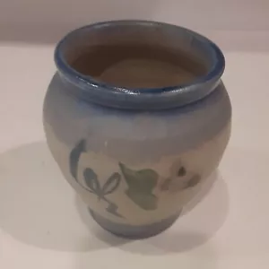 Artist Signed Benner Pottery Vase Blues & Greens Versatile Decor - Picture 1 of 7