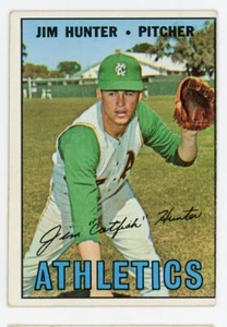 Vintage Baseball 1967 Topps #369 Jim Catfish Hunter ATHLETICS - Picture 1 of 2