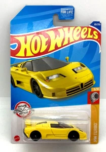 6591 HOT WHEELS CARTE US / TURBO 2021 / 65/250 BUGATTI EB 110 SS JAUNE - Foto 1 di 1