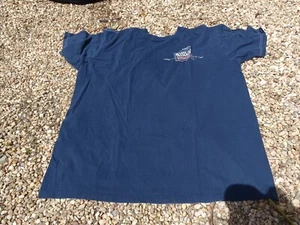 Vintage XL SAMUEL ADAMS Boston Lager Beer Tshirt Navy White Contrast Stitching - Picture 1 of 9