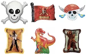 Pirates Dinosaur Skull Pirates of the Caribbean Jumbo XL Foil Mylar Balloons - Picture 1 of 8
