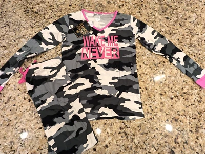 Conjunto de Pijama Feminino Emme Jordan Manga Longa Preto Camuflado Rosa Tamanho G - Imagem 1 de 4