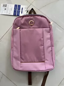 Delsey Paris Ramey Sky Peony Pink Laptop Backpack - Picture 1 of 12