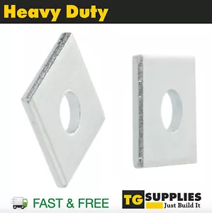 Lavadoras cuadradas gruesas de alta resistencia chapadas en zinc para construcción M10, M12, M14, M16 - Imagen 1 de 4