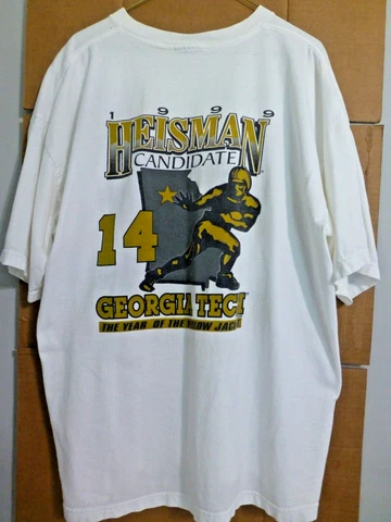 Vintage 1999 Georgia Tech Yellow Jackets Heisman Year Of The Jacket T-Shirt XL Cover