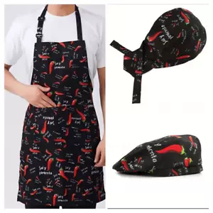 Chillipepper chef 1 piece uniform beret hat - Picture 1 of 3