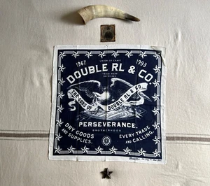 RRL Bandana Kerchief Made Japan Indigo Blau Neu Brandneu ohne Etikett Schal Krawatte Western Ranch - Bild 1 von 5