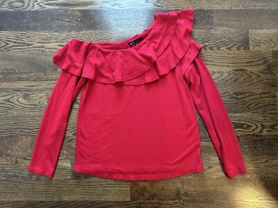 Camisa de manga larga para mujer ~ Gibson x Living en amarillo ~ roja un hombro mediana Foto 1 de 4