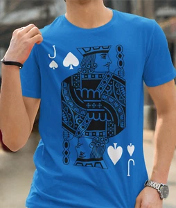 T-Shirt Jack of Spades Spielkarte Erwachsene, Poker, Kartenspiele - viele Farben - Bild 1 von 4