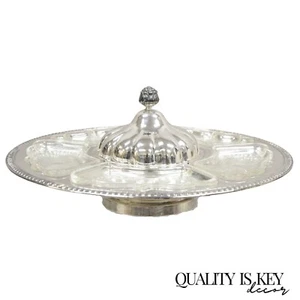 Bandeja giratoria vintage victoriana plateada Lazy Susan para servir - Imagen 1 de 11
