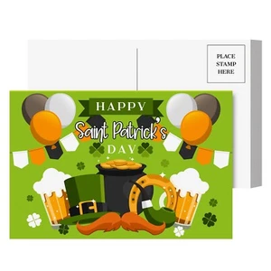 Happy St. Patrick's Day Postcards, Irish Celebration Greeting Cards, 25 Qty - Picture 1 of 6