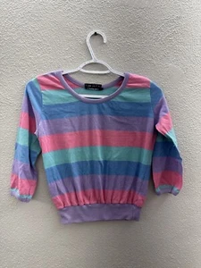 Kinder Mädchen Gud For You bunt gestreiftes Langarmshirt Größe M - Bild 1 von 13