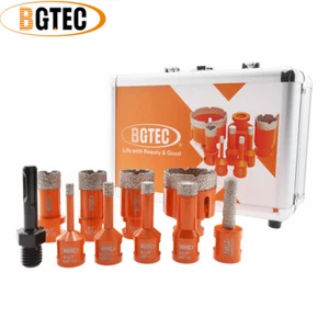 10pcs Diamond Core Drilling Bits Set Hole Saw Tile Ceramic Granite Angle Grinder - Picture 1 of 8