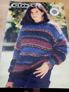 CRUCCI LADIE'S JUMPER KNITTING PATTERN LEAFLET NO. 347 MOHAIR SPORT CREPE - Picture 1 of 2