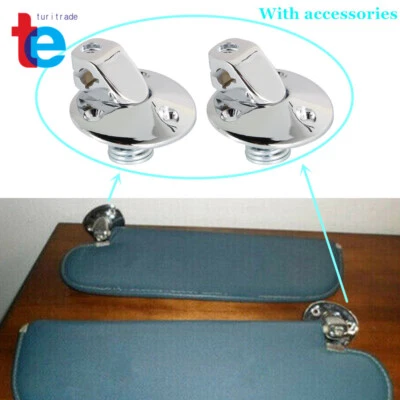 铬制遮阳板支撑支架套件带螺丝塑料衬套头双门轿跑车18件 — 第 1/4 张图片