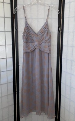 Vestido de cóctel Theory para mujer 4 marrón lila floral 100 % seda Layna Bonita de gasa Foto 1 de 4