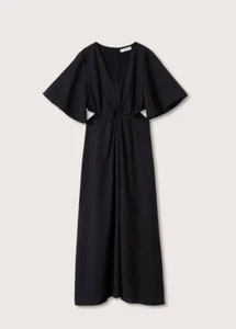 Nuevo con etiquetas Mango Mujer Modal Sendidura Vestido Midi Talla 14 - Imagen 1 de 9