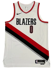Camiseta Nike Damian Lillard Portland Trail Blazers Auténtica Blanca L/48 CW3289 - Imagen 1 de 6