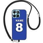 Football Personalised Name Number Strap Case For iPhone Samsung Motorola etc #B
