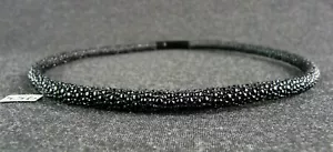 556) Luxuriöse Extravagante Rochenleder Collier Halskette 48 cm Edel Einzigartig - Bild 1 von 12