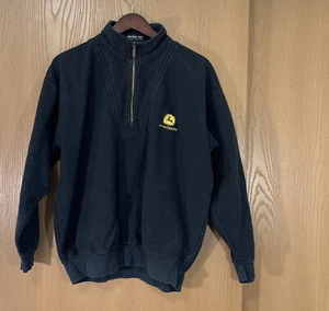 Jonathan Corey John Deere Vintage Half Zip Sweater Mens Size Large Black - Picture 1 of 5