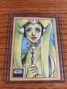 Star Wars Galaxy 2010 Sketch Card Sanna U - Picture 1 of 2