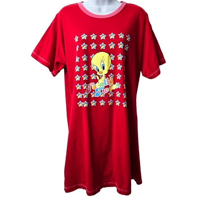 Camisa Pijama Noche Piolín Pájaro S M L XL OSFM Camisón Dormir Cuello Redondo Rojo Arco Iris Foto 1 de 4