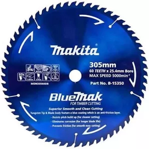 MAKITA B-15350 BLUEMAK 305mm x 60 TEETH 25.4mm BORE TCT MITRE SAW BLADE - Bild 1 von 1