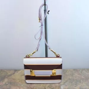SOPHIE HULME Schultertasche MINI UMSCHLAGTASCHE LEDER Rot Bean Orange Hellblau - Bild 1 von 9
