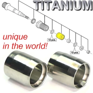 For SHIMANO Pedals XTR,XT,Ultegra,Saint, 105...: 2 Bearing Sleeves in TITANIUM - Picture 1 of 9